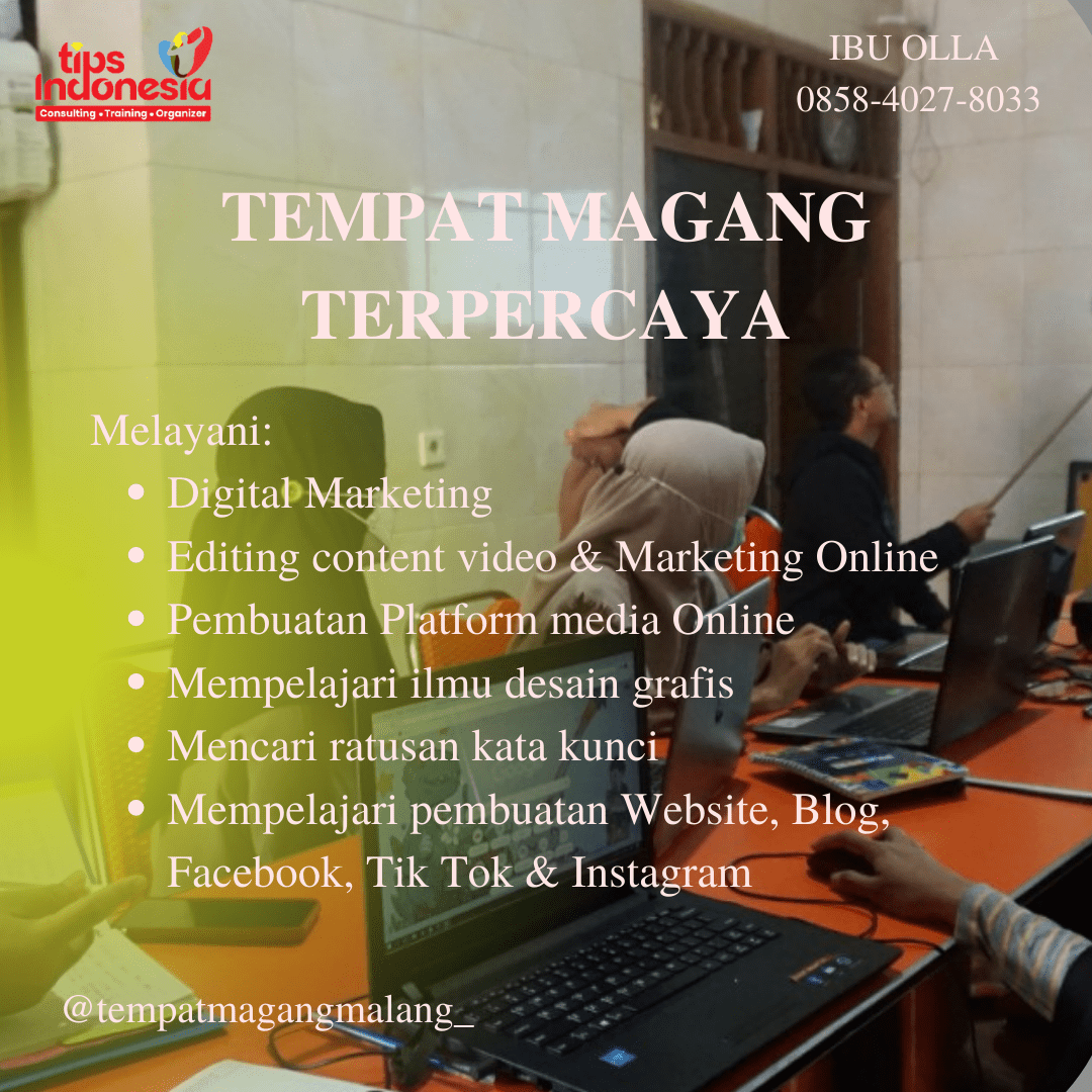 INFO PENTING, CALL 0858-4027-8033, TEMPAT MAGANG/PKL/ON JOB TRAINING INSPIRATIF